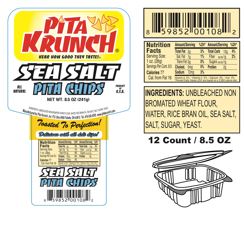 Pita Krunch Sea Salt 8 oz