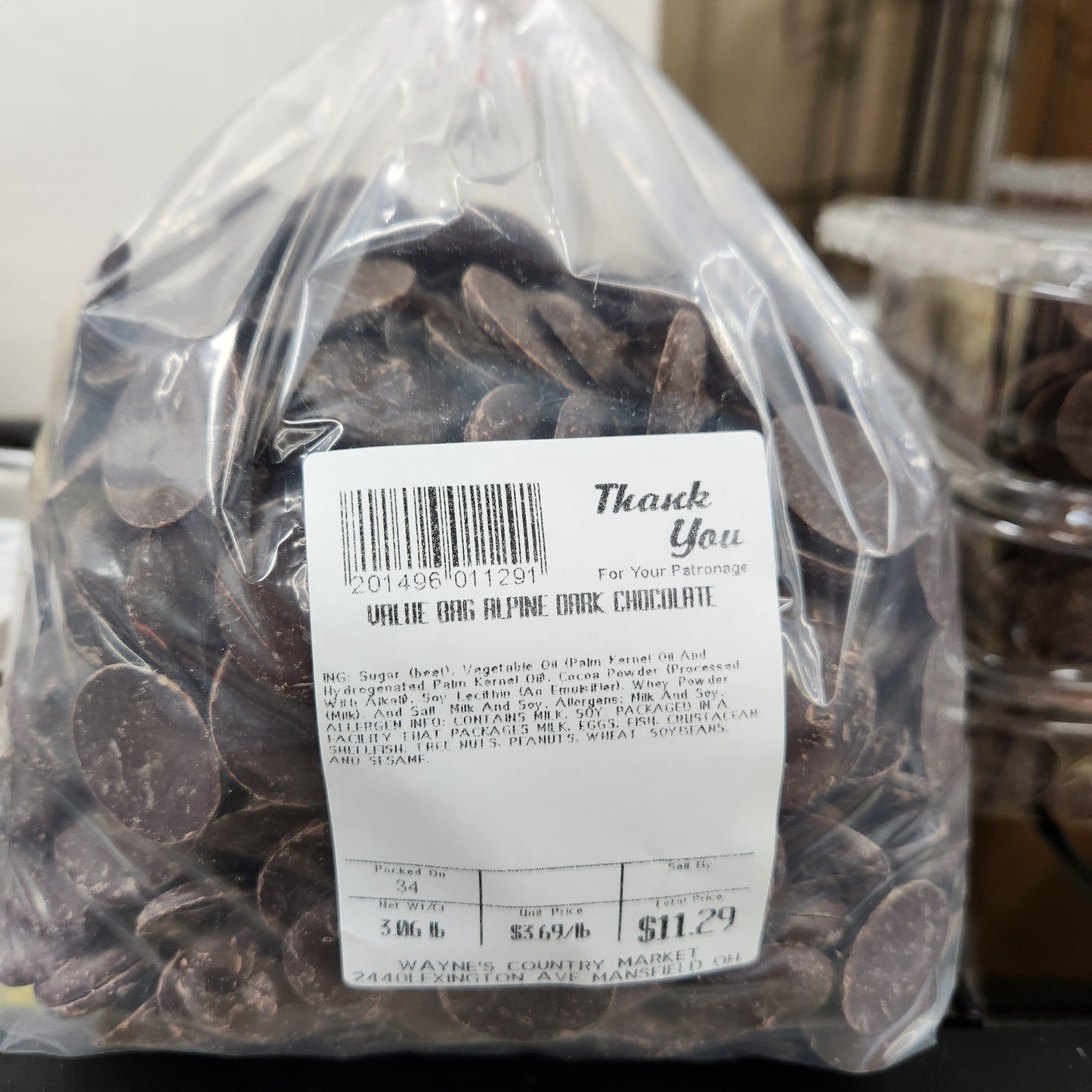 Value Bag Alpine Dark Chocolate Wafers