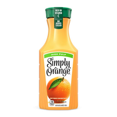Simply Orange High Pulp Juice Bottle, 52 fl oz