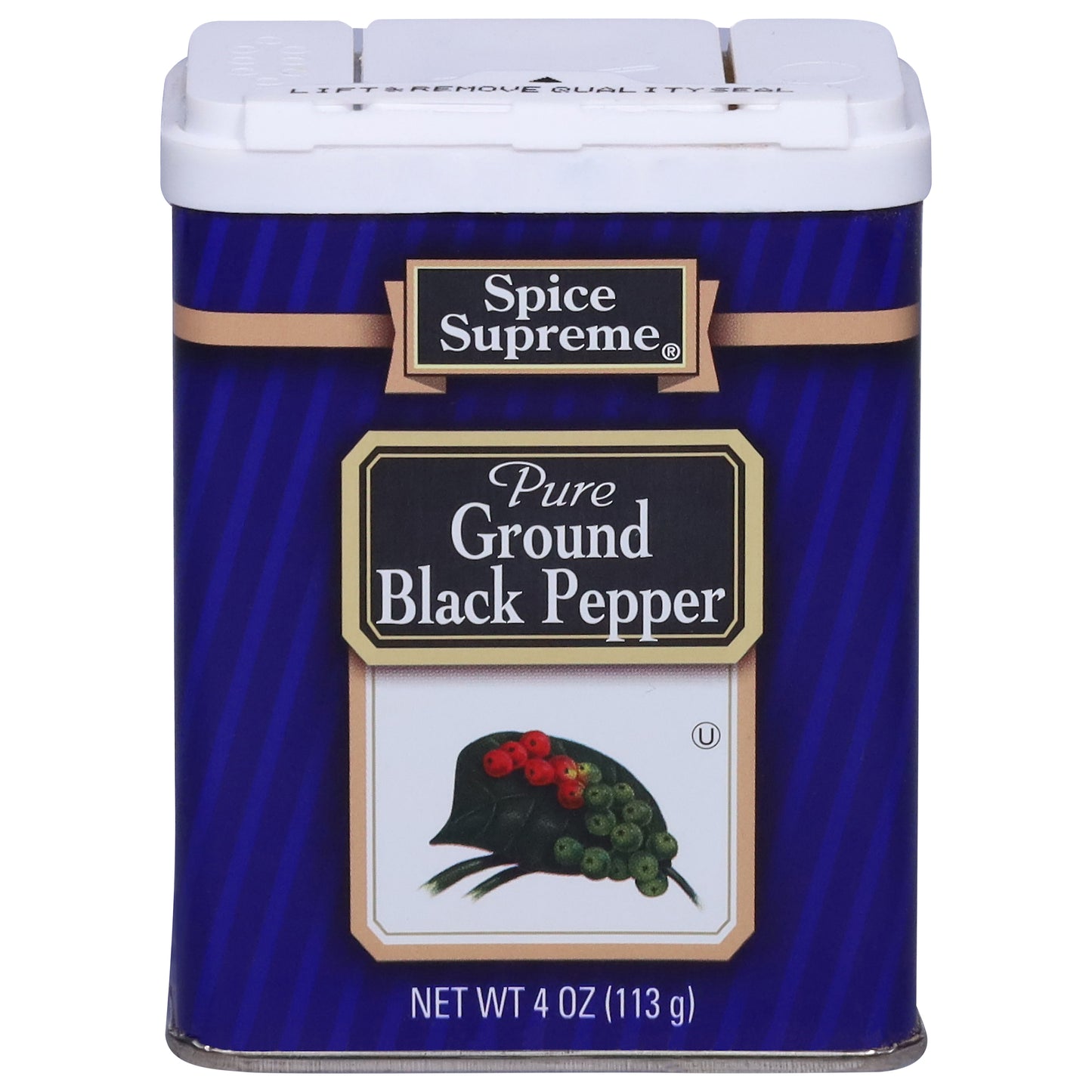 Spice Supreme Pure Ground Black Pepper 4 oz