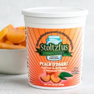 Stoltzfus Dairy Peach Yogurt 6oz