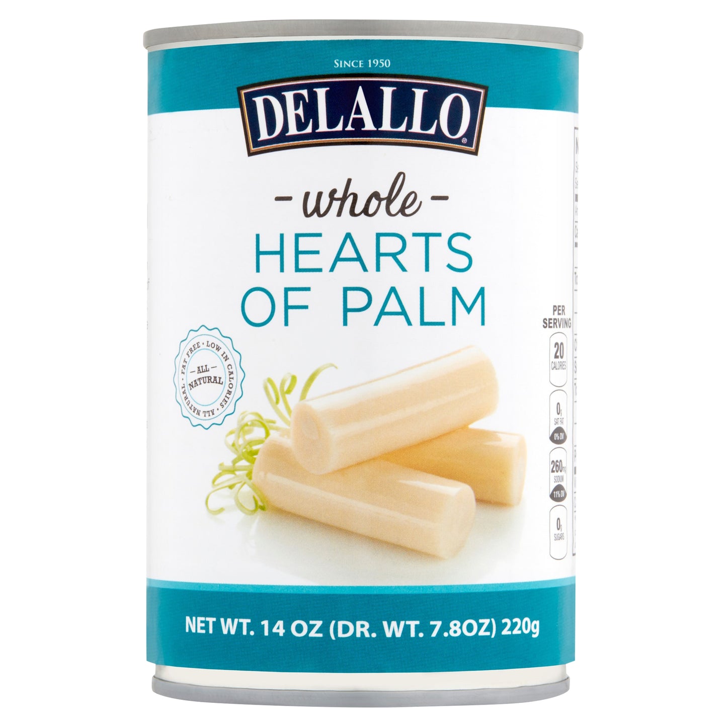 Delallo Whole Hearts of Palm 14 oz