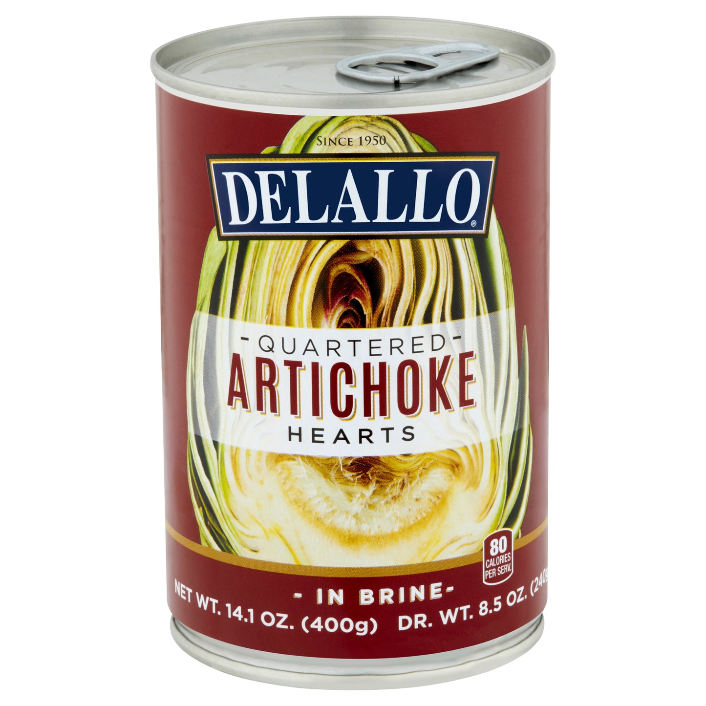 Delallo Quartered in Brine Artichoke Hearts 14.1 oz